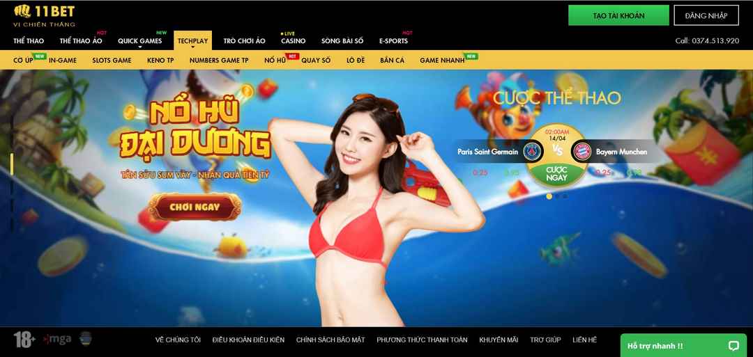 Nổ hũ đại dương là một trò chơi mới của 11Bet