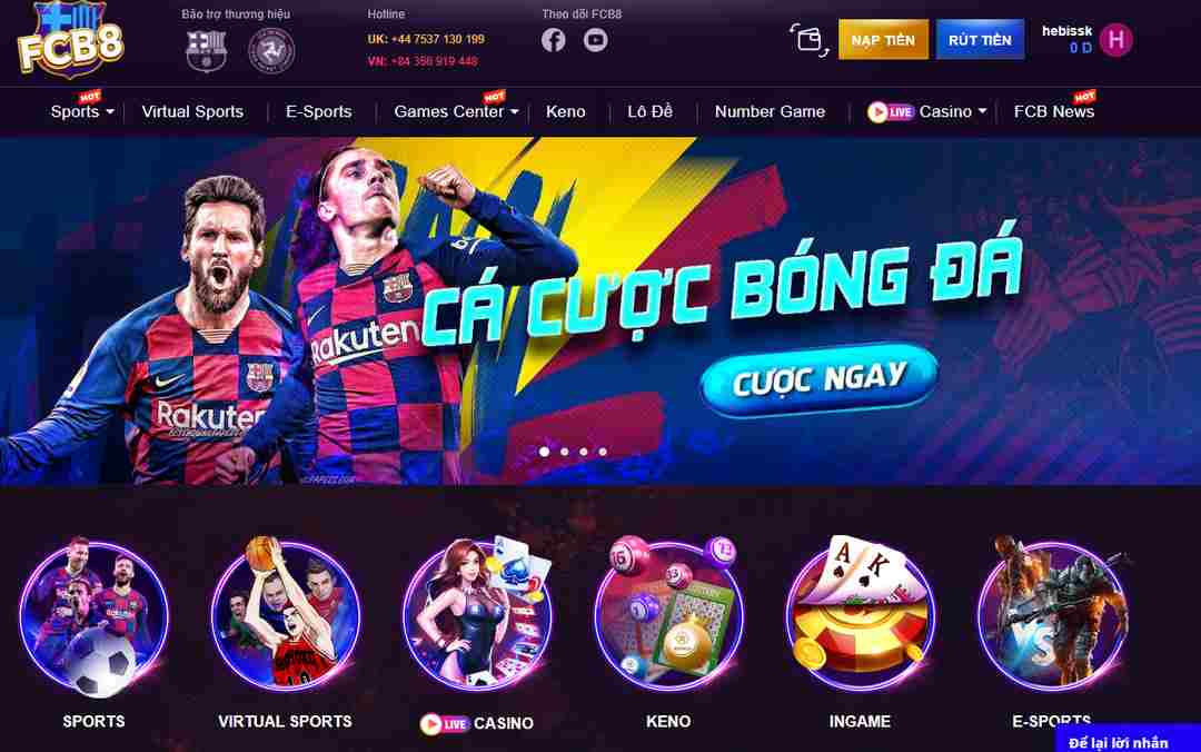 Hàng trăm hoạt động giải trí cá cược đỉnh cao tại FCB8