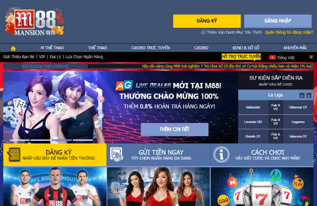 M88 cùng loạt game cá cược cực chiến